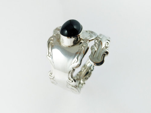 Silver Ring with Stardiopside
