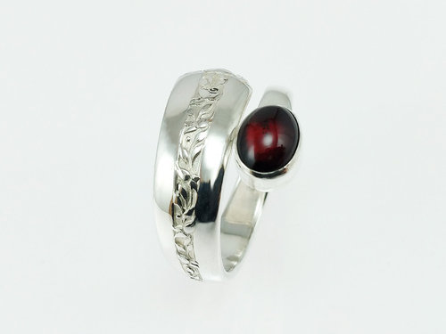 Silver Ring with Garnet