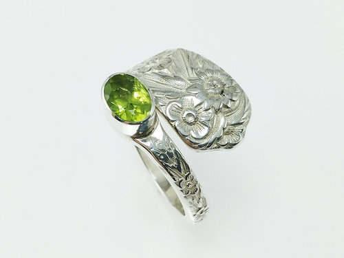 Silver Ring with Peridot