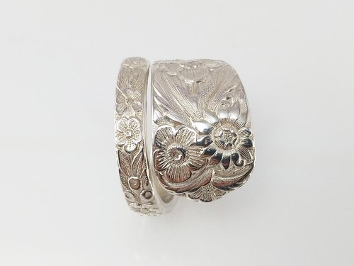 Silver Ring Radiant Rose