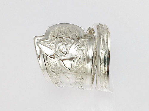 Silver Ring with Angel