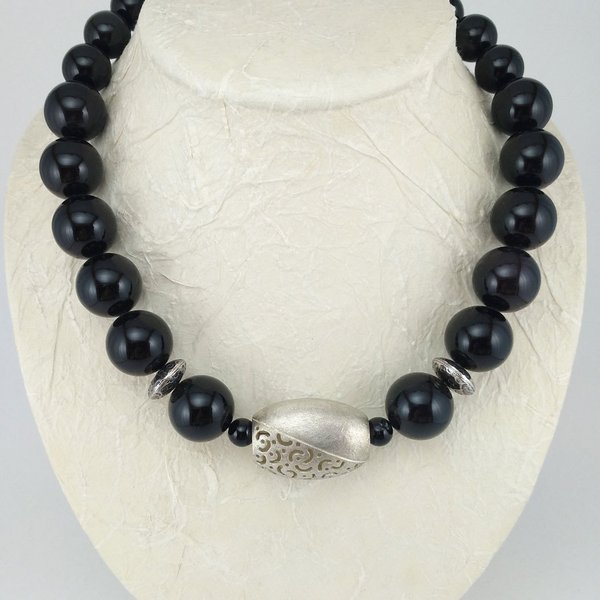 Obsidian Halskette
